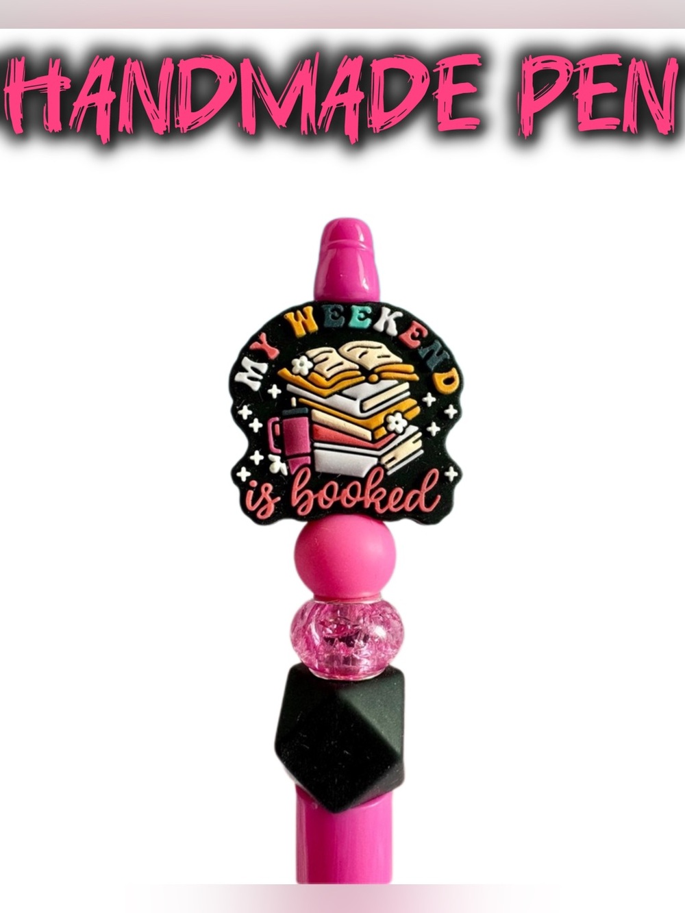 My Weekend is Booked Customer Beaded Ink Pen for Journaling + Writing